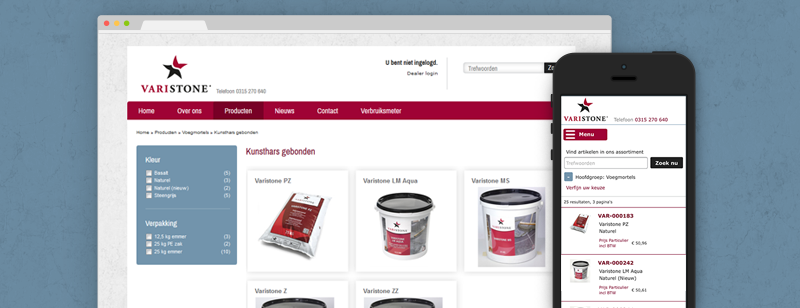 Varistone: Nieuwe website en mobiele site
