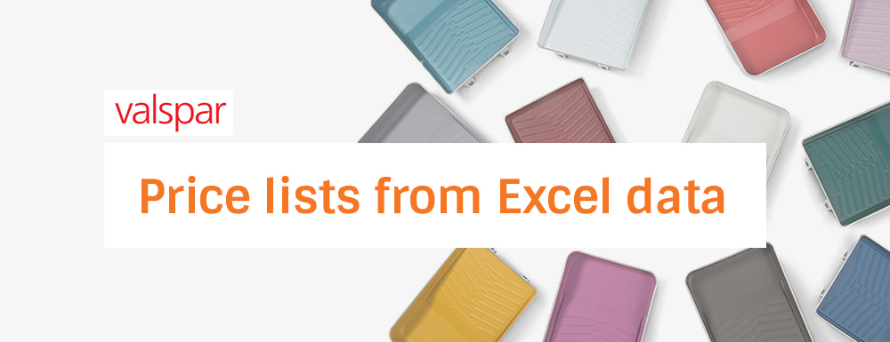 Valspar: Automated PDF price lists from Excel